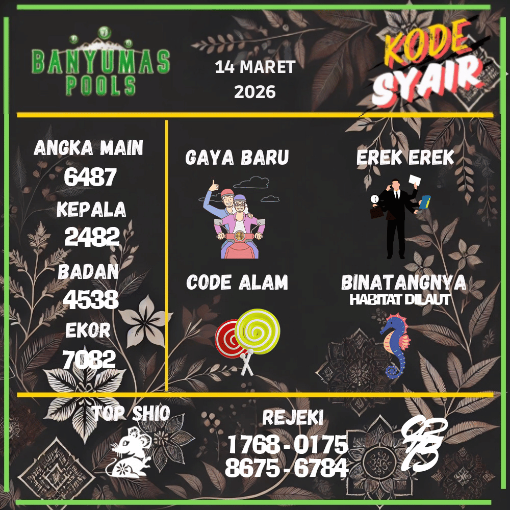 Kode Syair Banyumas Pools - Maret 2026
