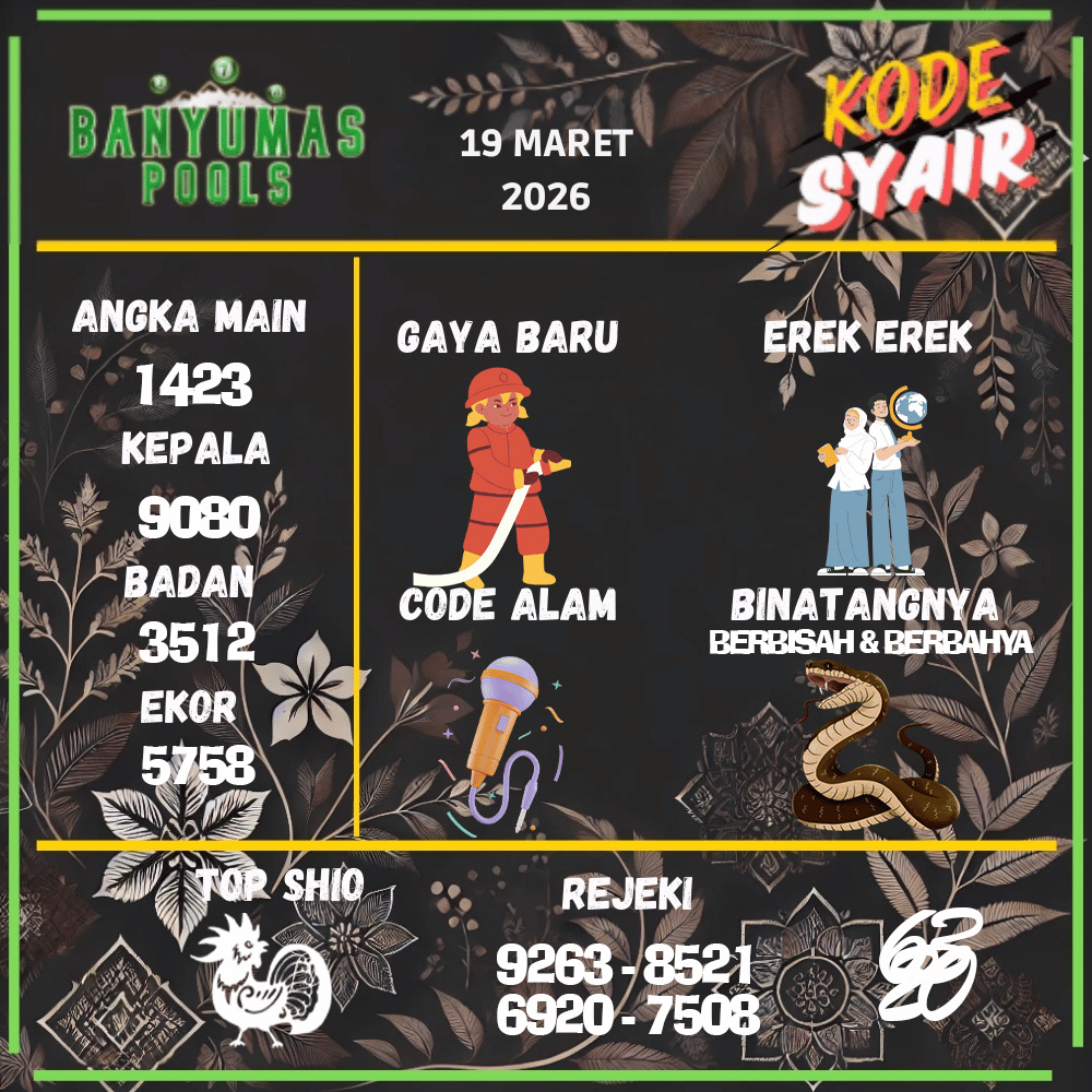 Kode Syair Banyumas Pools - Maret 2026
