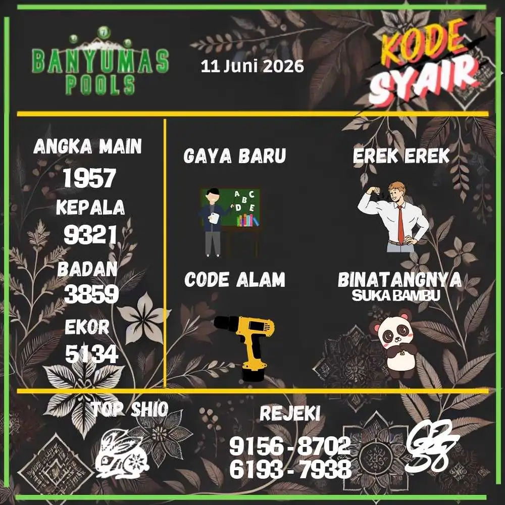 Kode Syair Banyumas Pools Juni 2026