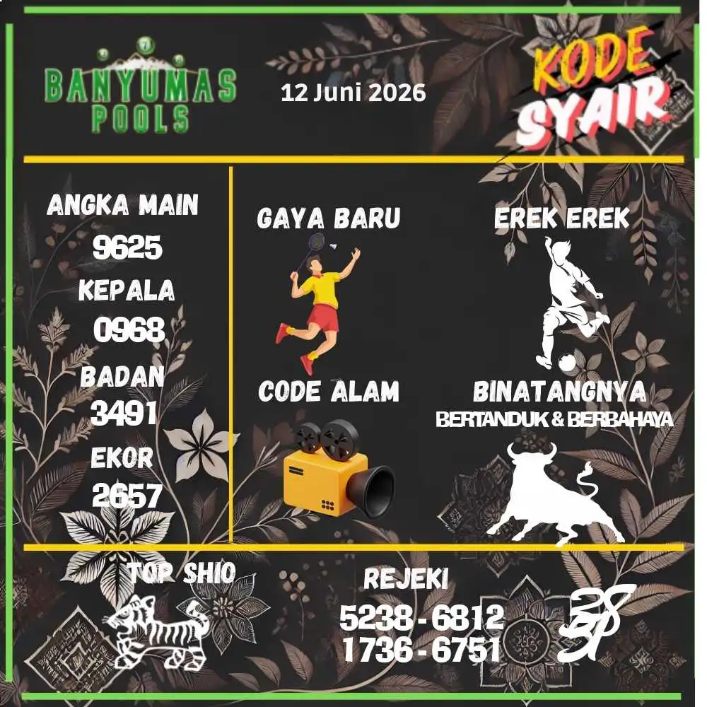 Kode Syair Banyumas Pools Juni 2026