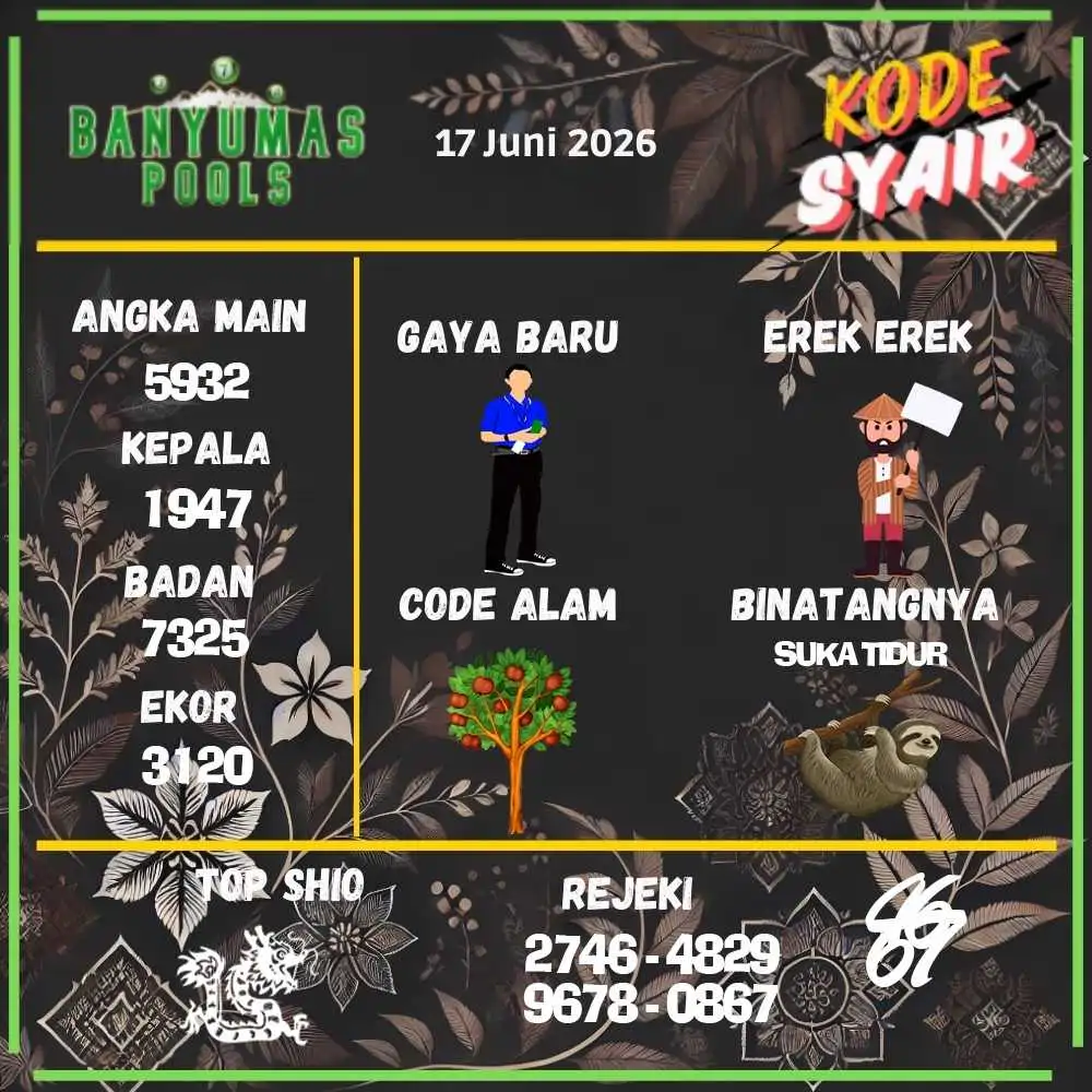 Kode Syair Banyumas Pools Juni 2026