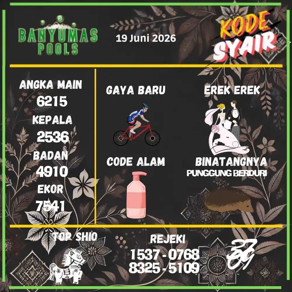 Kode Syair Banyumas Pools Juni 2026