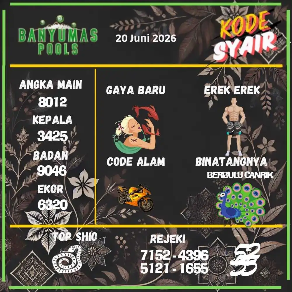 Kode Syair Banyumas Pools Juni 2026