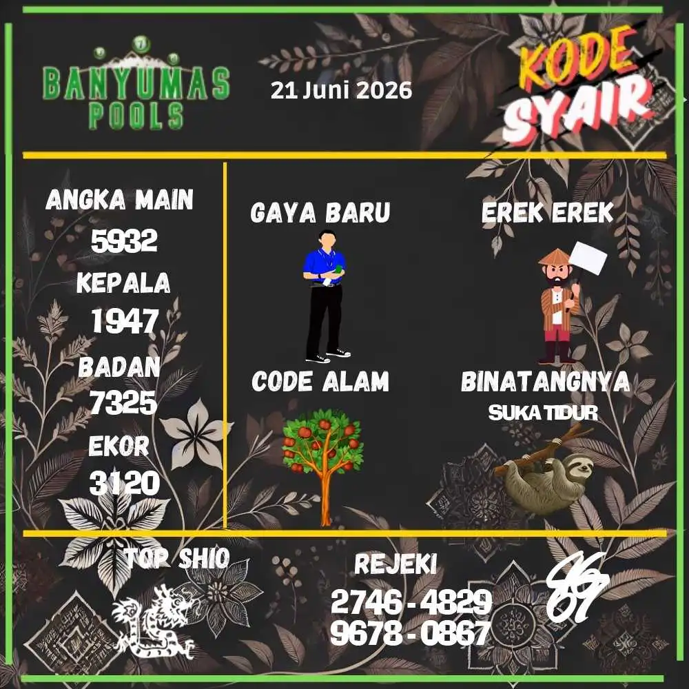 Kode Syair Banyumas Pools Juni 2026
