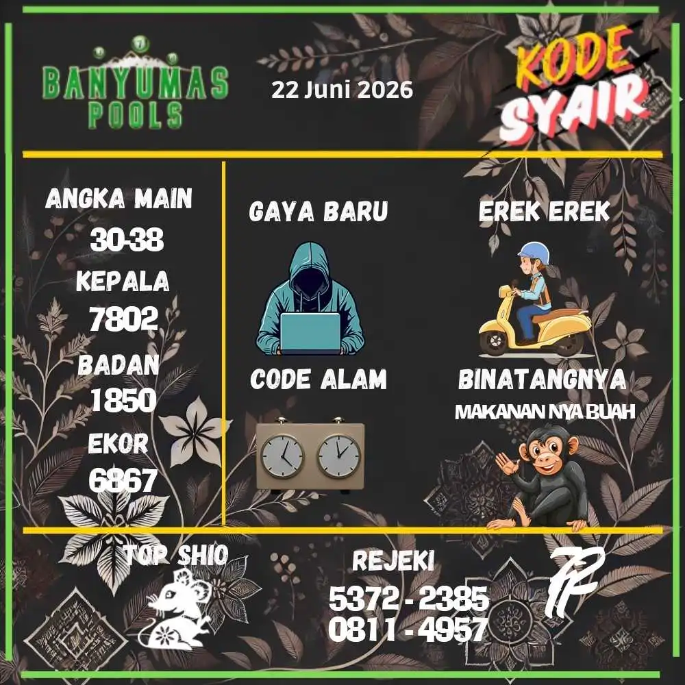 Kode Syair Banyumas Pools Juni 2026