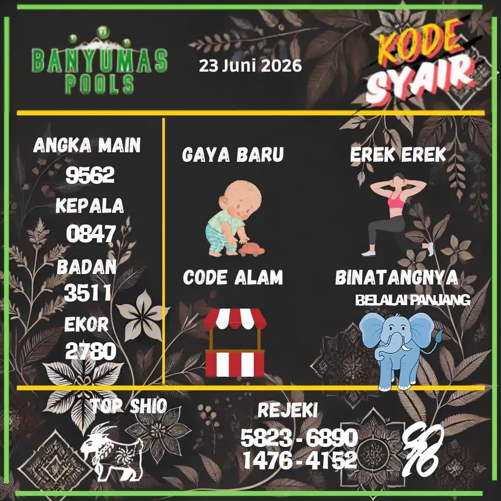 Kode Syair Banyumas Pools Juni 2026