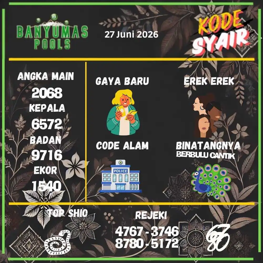Kode Syair Banyumas Pools Juni 2026