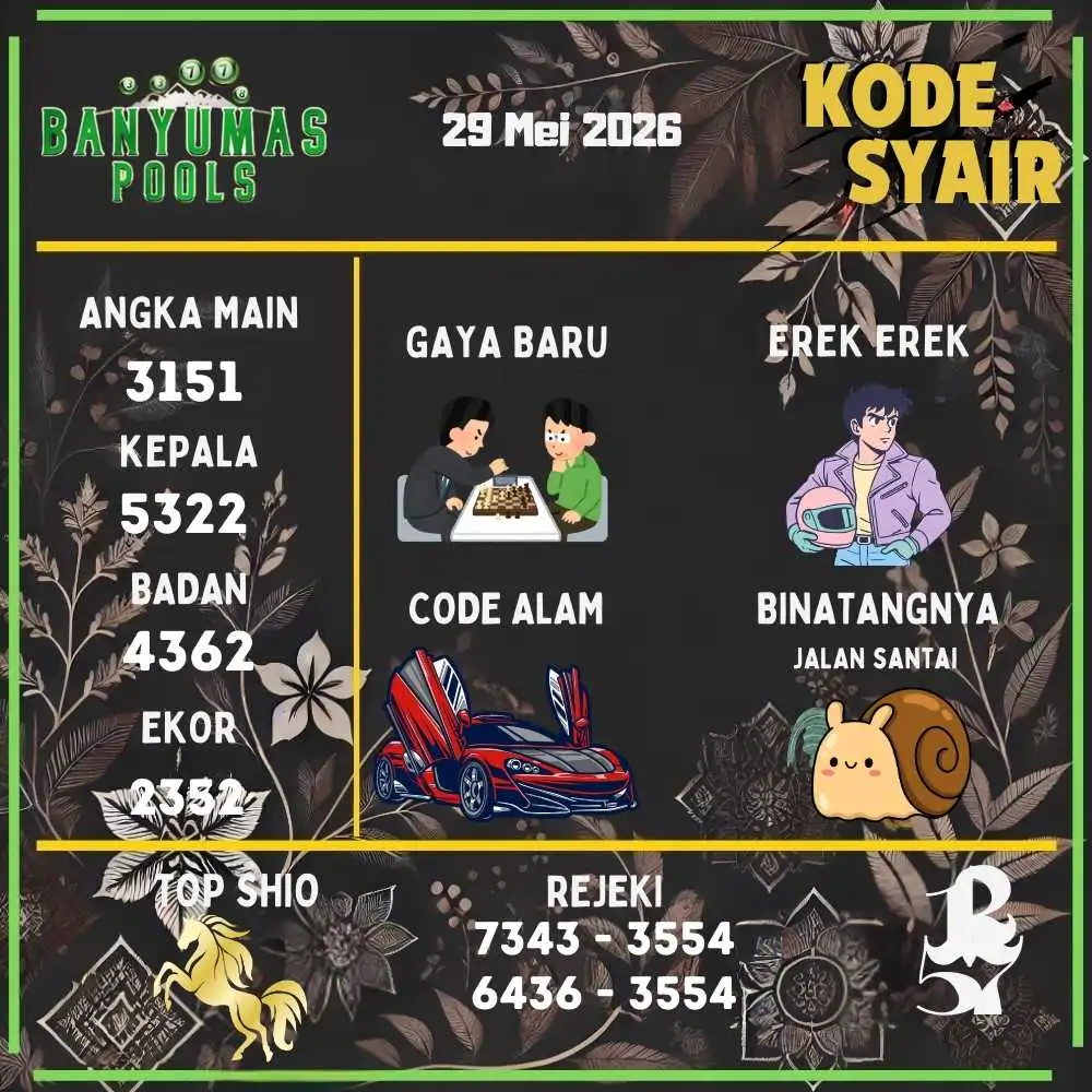 Kode Syair Banyumas Pools Mei 2026