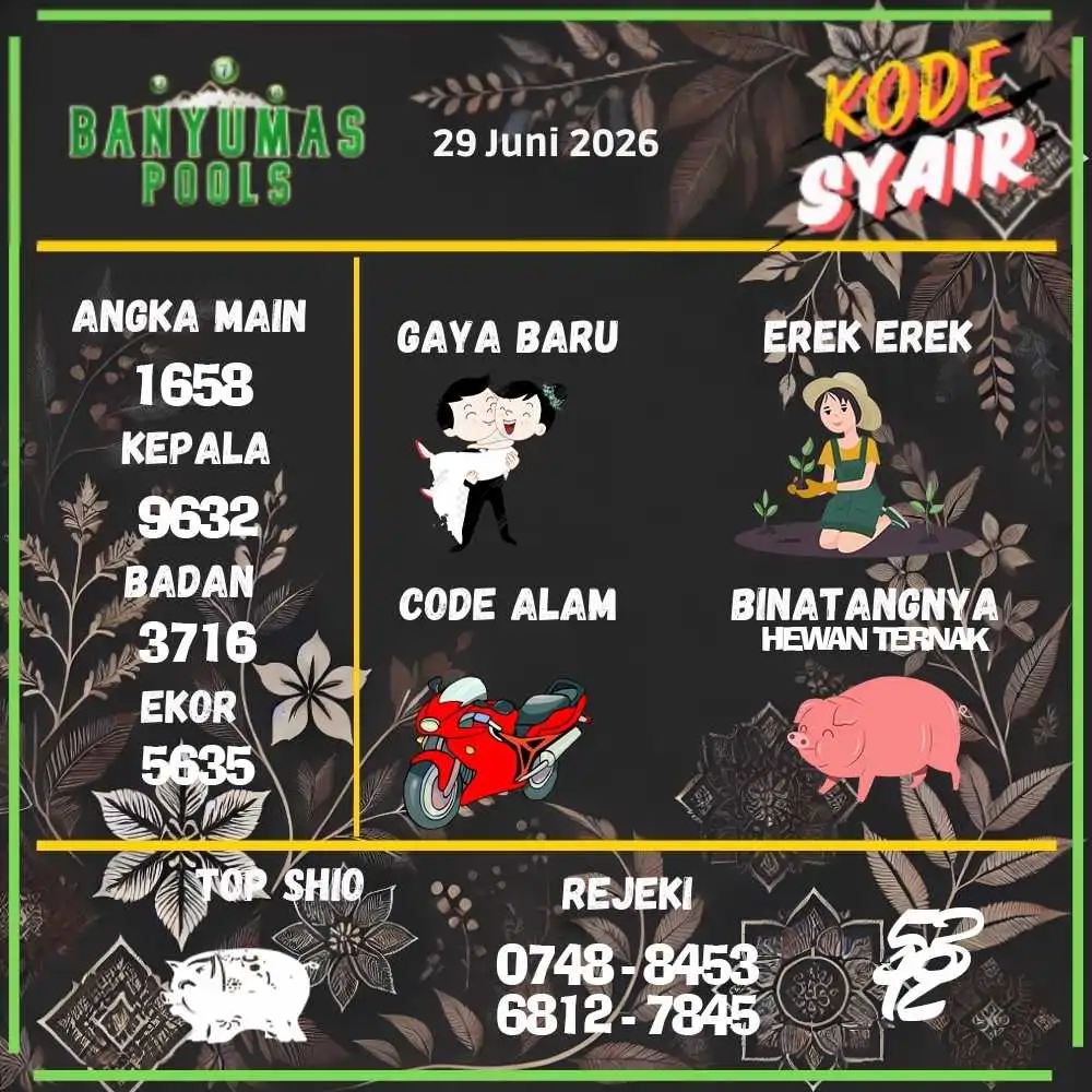 Kode Syair Banyumas Pools Juni 2026
