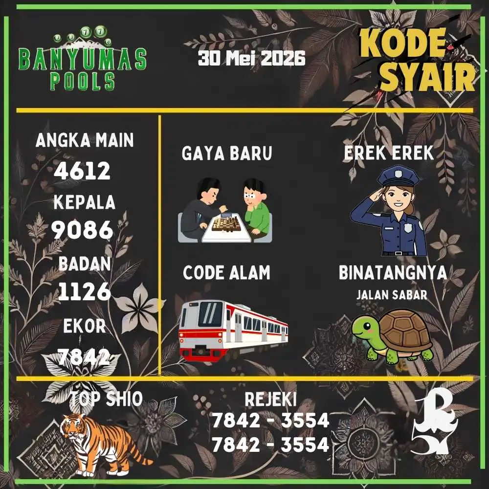 Kode Syair Banyumas Pools Mei 2026