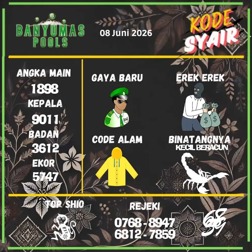 Kode Syair Banyumas Pools Juni 2026
