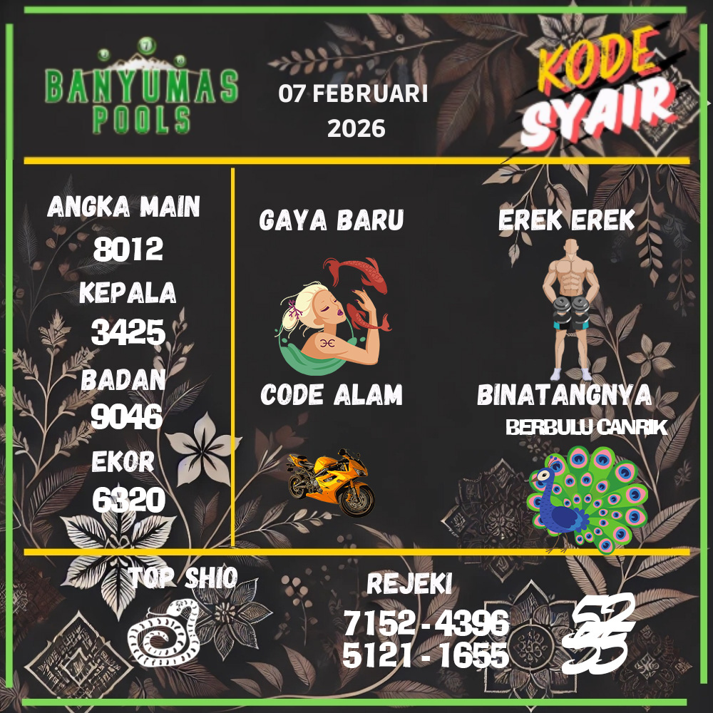 Kode Syair Banyumas Pools Februari 2026