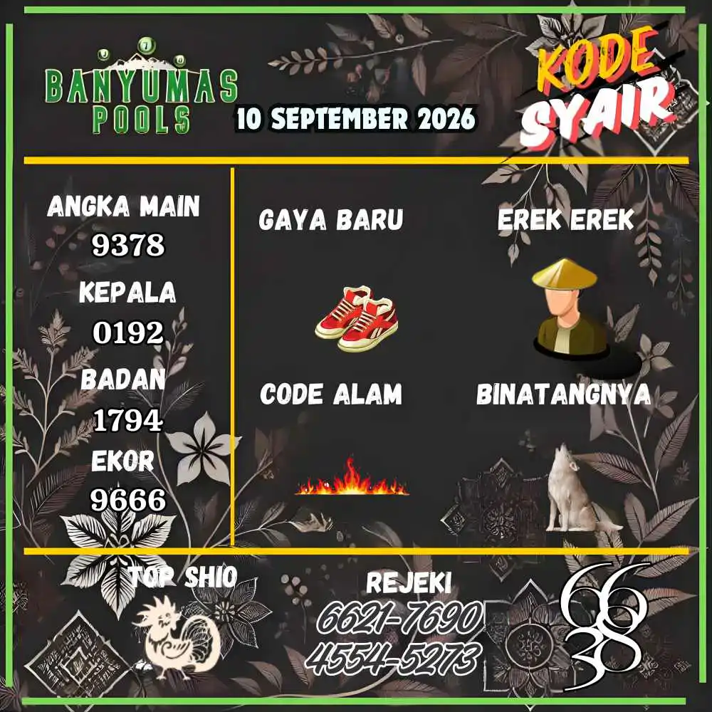 Kode Syair Banyumas Pools September 2026
