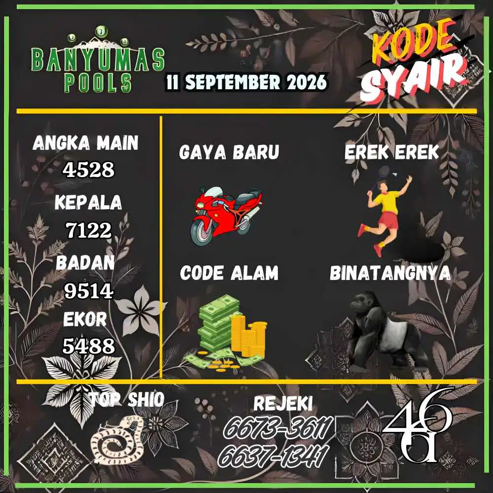 Kode Syair Banyumas Pools September 2026
