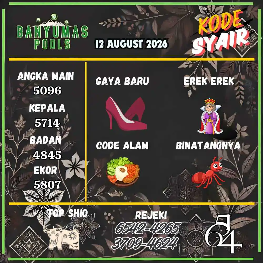 Kode Syair Banyumas Pools Agustus 2026
