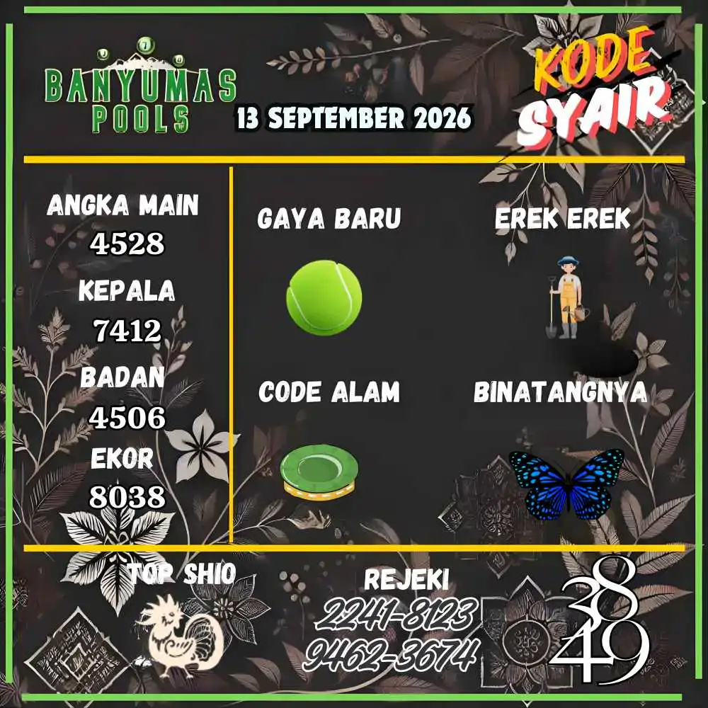 Kode Syair Banyumas Pools September 2026
