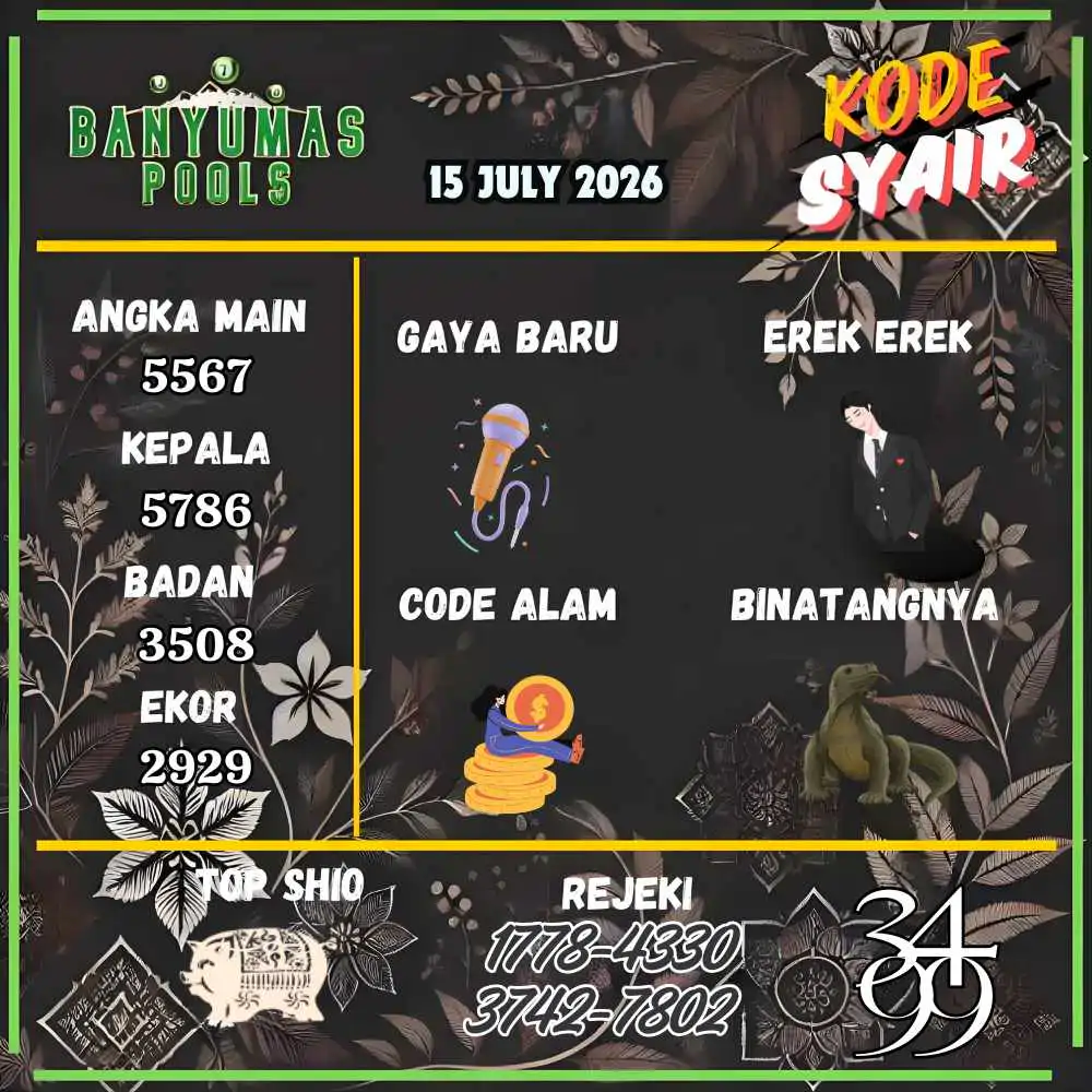 Kode Syair Banyumas Pools Juli 2026
