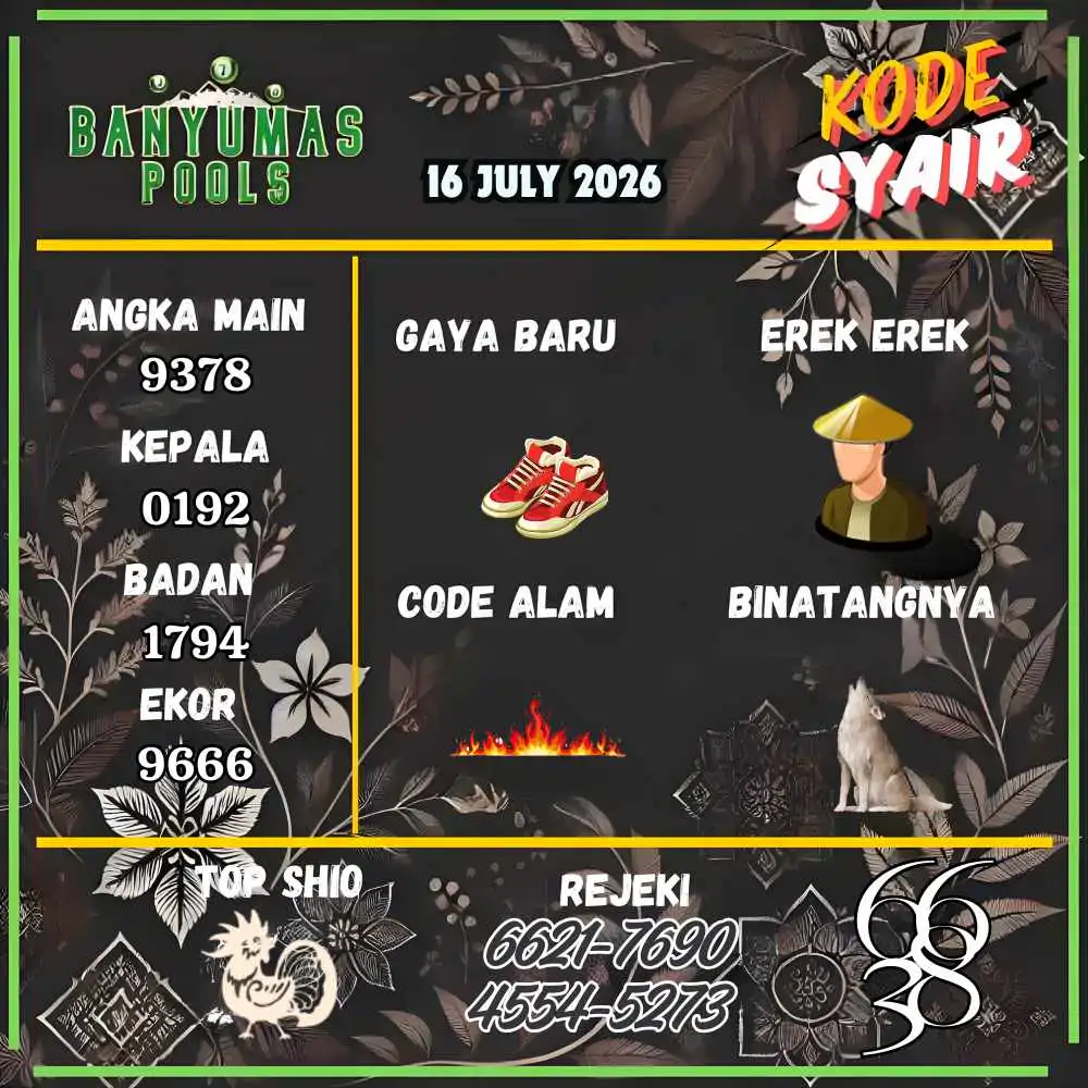 Kode Syair Banyumas Pools Juli 2026
