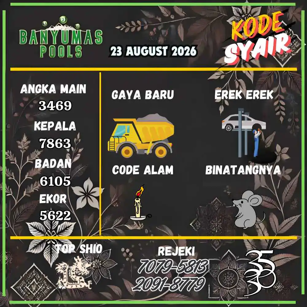 Kode Syair Banyumas Pools Agustus 2026
