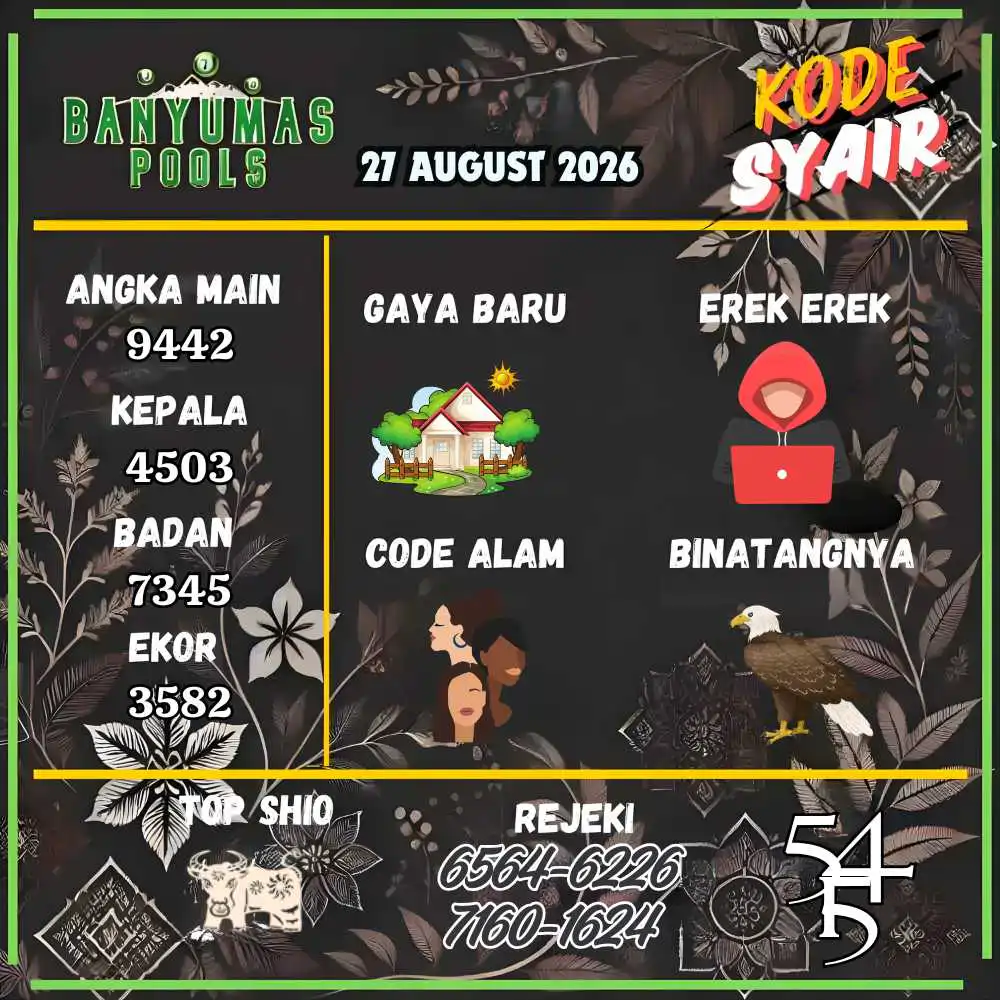 Kode Syair Banyumas Pools Agustus 2026