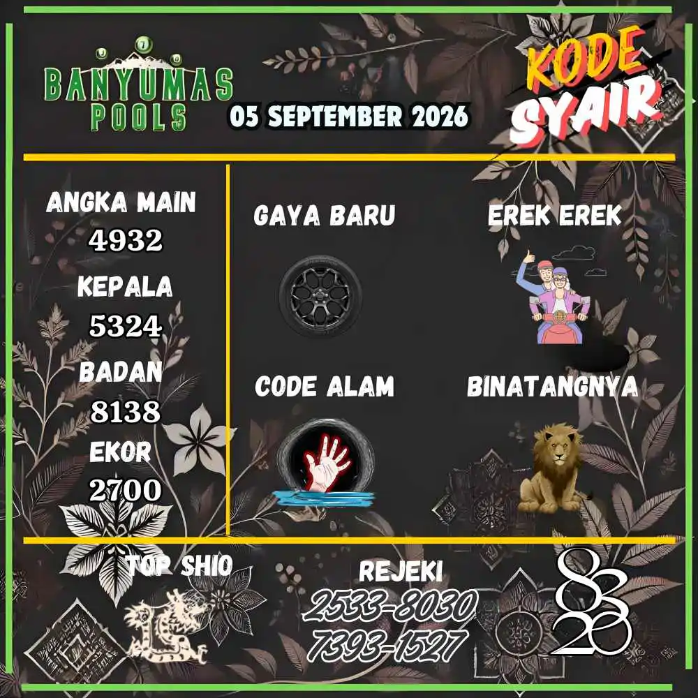 Kode Syair Banyumas Pools September 2026

