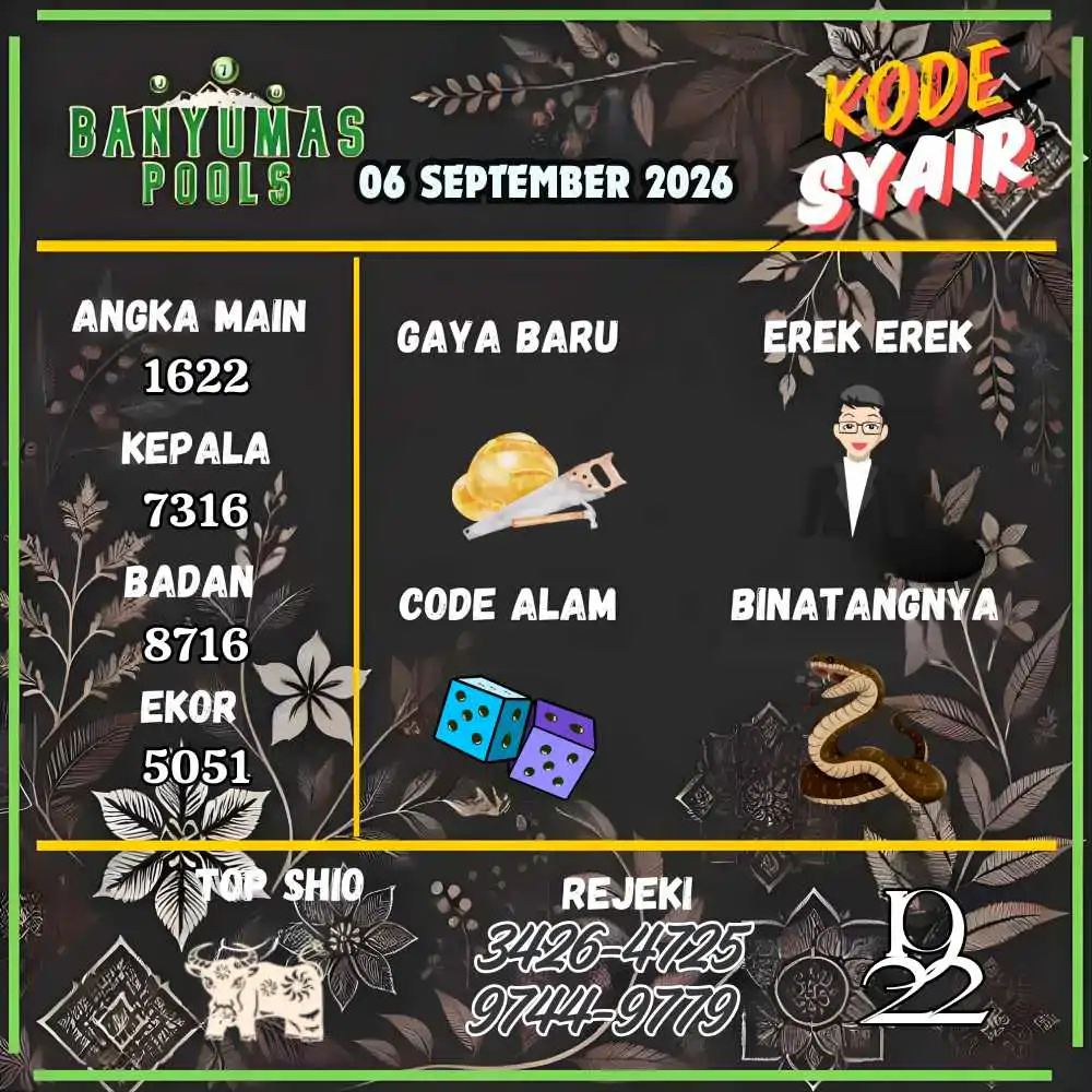 Kode Syair Banyumas Pools September 2026
