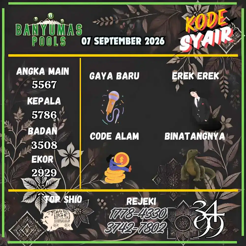 Kode Syair Banyumas Pools September 2026
