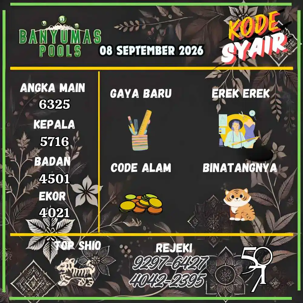 Kode Syair Banyumas Pools September 2026
