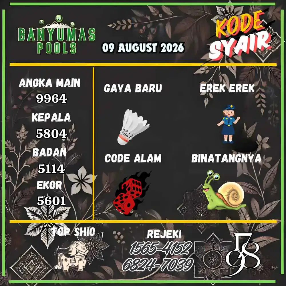Kode Syair Banyumas Pools Agustus 2026

